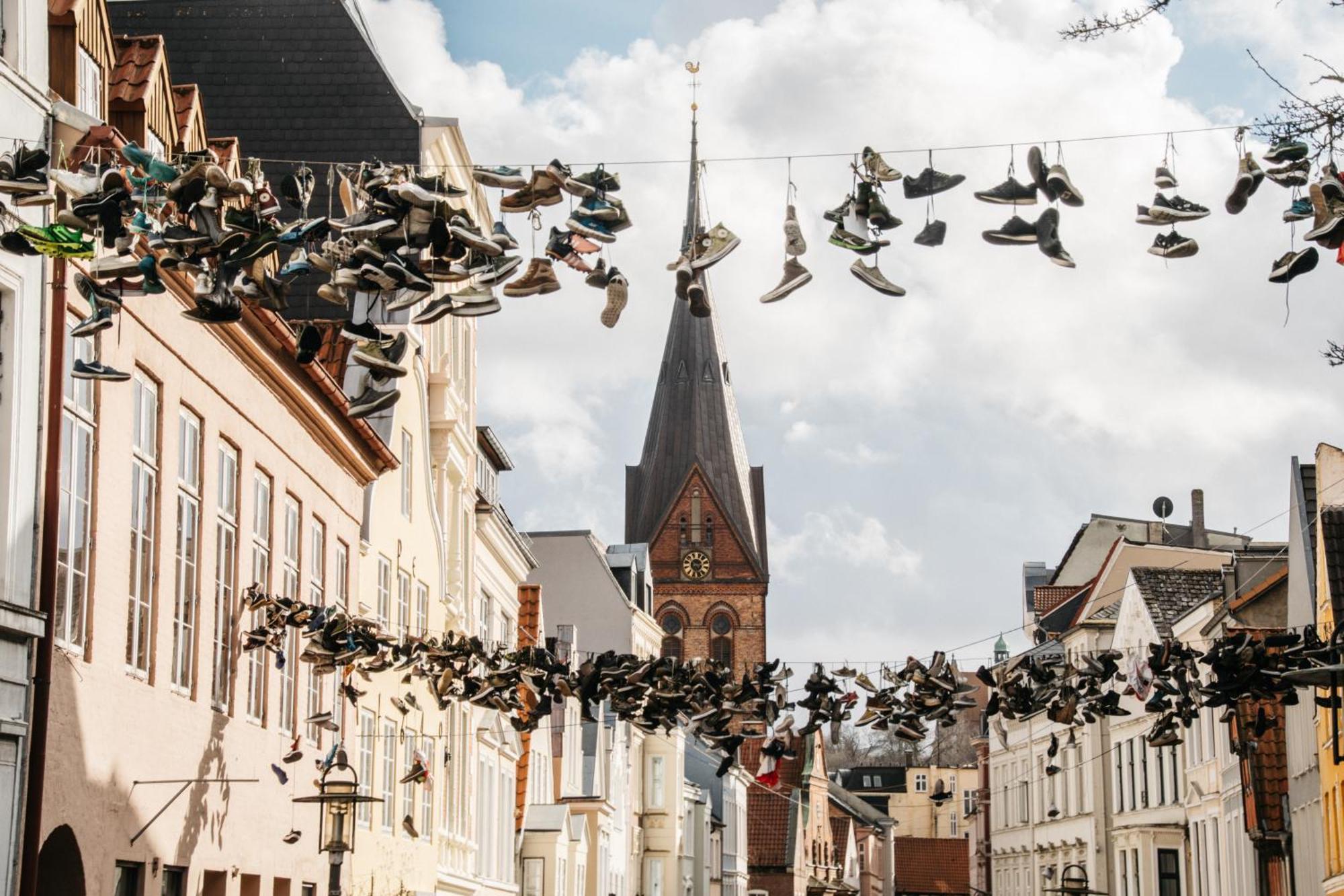 Grosses Apartment Mit 2 Balkonen Zentral Am Nordertor フレンスブルク エクステリア 写真